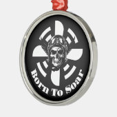 Ornement En Métal Né À Soar, Pilote Cool De Crâne Et Propulseur D'Av (Gauche)