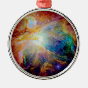Ornement En Métal Nébuleuse d'Orion Hubble Spitzer Télescope Photo d