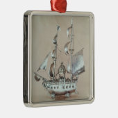 Ornement En Métal Nef argenté (Droite)