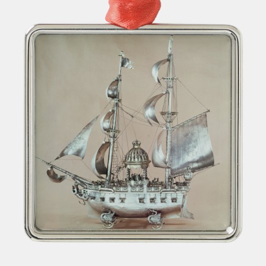 Ornement En Métal Nef argenté (Devant)