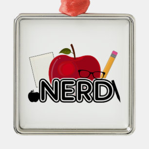 Ornement En Métal Nerd - Logo