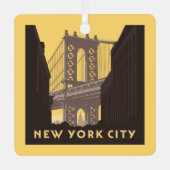 Ornement En Métal New York | Brooklyn Bridge (Recto)