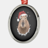 Ornement En Métal Noël amusant de Capybara (Gauche)