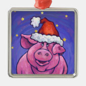Ornement En Métal Noël au porc (Devant)