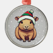 Ornement En Métal Noël Capybara (Devant)