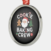 Ornement En Métal Noël Cookie Baking Crew Famille Noël (Gauche)