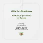 Ornement En Métal Noël d'affaires | Remerciements au client pour le (Verso)