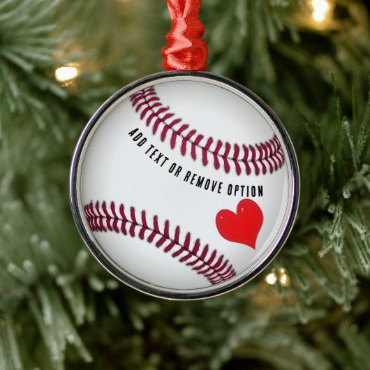 Ornement En Métal Noël d'amour du baseball (Arbre)
