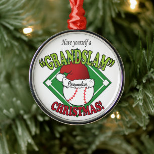 Ornement En Métal Noël de baseball du Grand Chelem