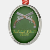 Ornement En Métal Noël de la police militaire (Gauche)