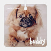 Ornement En Métal Noël de l'animal de compagnie Simple mignonne heur (Recto)