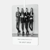 Ornement En Métal Noël d'entreprise | Black and White Business (Avant gauche)