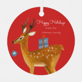 Ornement En Métal Noël des petits rennes (Recto)