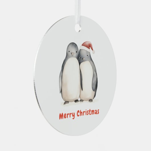 Ornement En Métal Noël des pingouins (Avant droite)