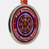 Ornement En Métal Noël des pompiers (Droite)