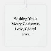 Ornement En Métal Noël des trains de vacances (Verso)