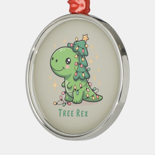 Ornement En Métal Noël Dinosaure Fête Lumière Drôle Arbre Rex (Gauche)