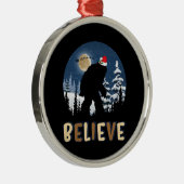 Ornement En Métal Noël drôle Noël Noël Noël Bigfoot Croire Sasquatch (Droite)