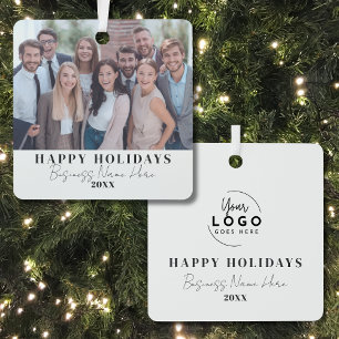 Ornement En Métal Noël du logo d'entreprise