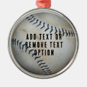 Ornement En Métal Noël du softball de baseball (Devant)
