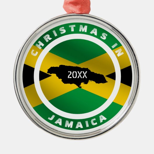 Ornement En Métal Noël en Jamaïque vacances en Jamaïque (Devant)