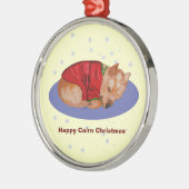 Ornement En Métal Noël heureux de cairn (Gauche)