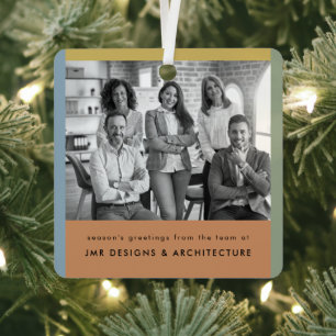 Ornement En Métal Noël noir et blanc d'entreprise moderne