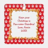 Ornement En Métal Noël personnalisé Scottish Terrier (Verso)