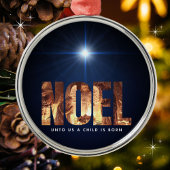 Ornement En Métal NOEL Pour Nous Un Enfant Est Né Noël