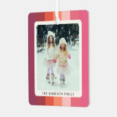 Ornement En Métal Noël rose moderne (Avant gauche)