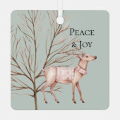 Ornement En Métal Noël rose pâle de Père Noël (Verso)