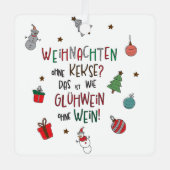 Ornement En Métal "Noël sans cookies ?" (Recto)