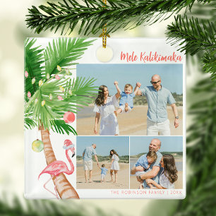 Ornement En Métal Noël tropical hawaïen Mele Kalikimaka