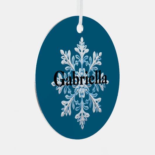 Ornement En Métal Noël turquoise bleu clair blanc (Avant droite)