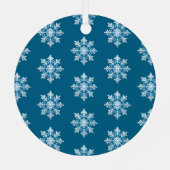 Ornement En Métal Noël turquoise bleu clair blanc (Verso)