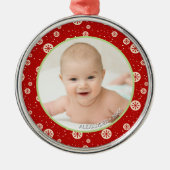 Ornement En Métal Nom de la photo de Noël de Keepsaké (Devant)