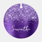 Ornement En Métal Nom du glamme d'améthyste pourpre (Verso)