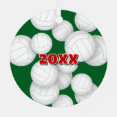 Ornement En Métal nom du joueur de volley (Verso)