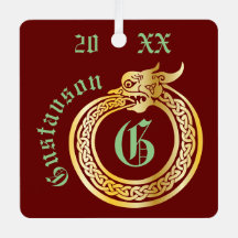Nom personnalisé et monogramme Style celtique Ouro