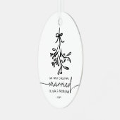 Ornement En Métal Noms personnalisés des mariés de Noël (Avant gauche)