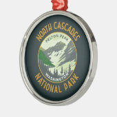 Ornement En Métal North Cascades National Park Retro Art déprimé (Gauche)