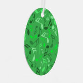 Ornement En Métal Notes de musique vert (Avant droite)