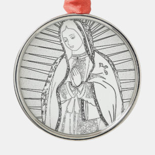 Ornement En Métal notre dame de guadalupe