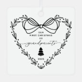 Ornement En Métal Notre premier grand-parent de Noël (Recto)