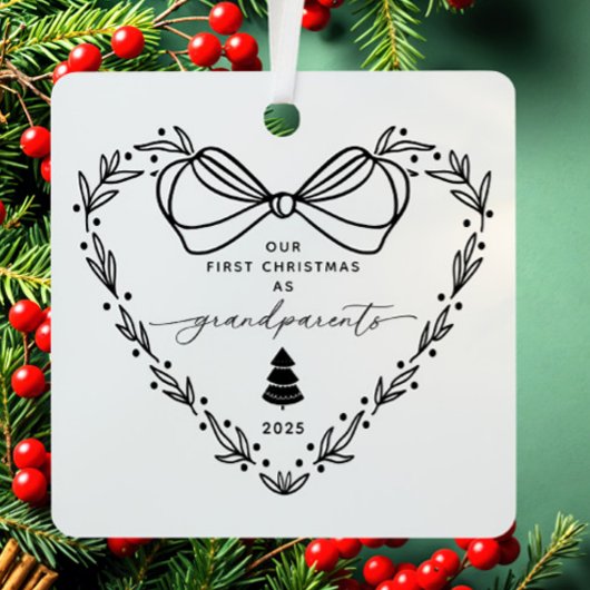 Ornement En Métal Notre premier grand-parent de Noël