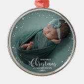 Ornement En Métal Notre Premier Noël En Tant Que Grand-Parents Ornem (Devant)