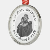 Ornement En Métal Notre premier Noël en tant que mari et femme - Mac (Gauche)