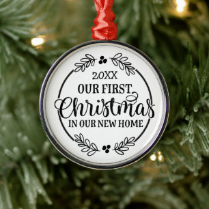 Ornement En Métal Notre Premier Noël Nouvelle Maison