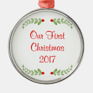 Ornement En Métal Notre premier Noël saint