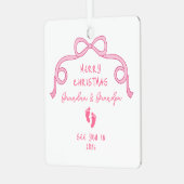 Ornement En Métal Nouveau Faire-part bébé Noël (Avant gauche)